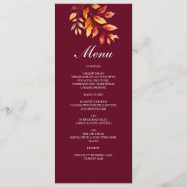 Herfstbruiloft in Bourgondië Menu