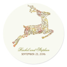 herfstbruiloft met hert