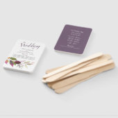 Herfstbruiloft met Paarse Waterverf bladeren Handwaaier (Niet-gemonteerd)