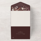Herfstbruiloft met wilde bloemen all in one uitnodiging (Buitenkant)