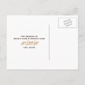 Herfstbruiloft Save The Date - Barnwood & Flowers Aankondigingskaart (Achterkant)