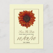 Herfstbruiloft Save the Date Briefkaart - Herfstbl (Voorkant)