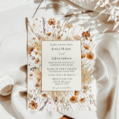 Herfstbruiloft Sinaasappel Bloemenuitnodiging Kaart