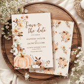 Herfstbruiloft terracotta save the date