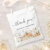 Herfstbruiloft| Waterverf pompoenen Bedankzakje (Geknipt)