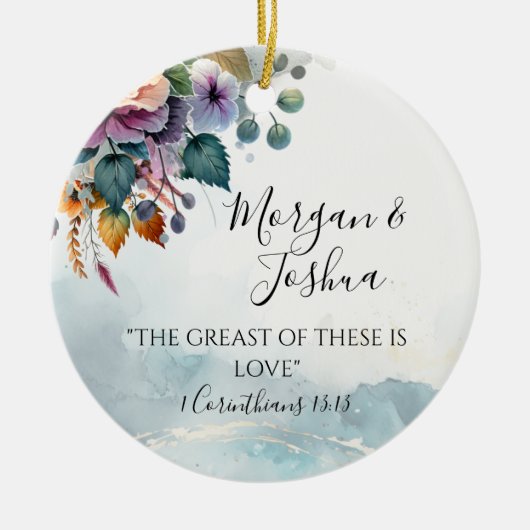 herfstbruiloften keramisch ornament (Voorkant)