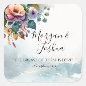 herfstbruiloften vierkante sticker (Voorkant)