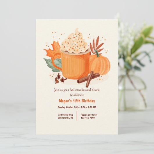 Herfstcacao Kaart (Staand voorkant)