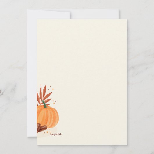 Herfstcacao Kaart (Achterkant)