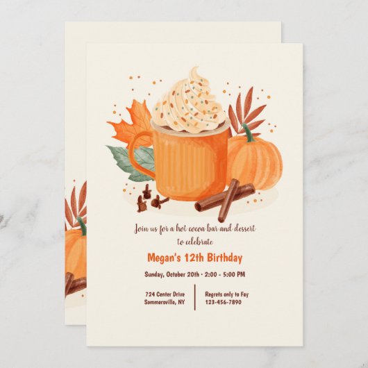 Herfstcacao Kaart (Voorkant / Achterkant)