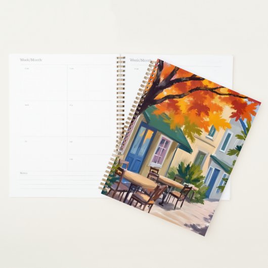 Herfstcafé Waterverf herfstloof Planner (Display)