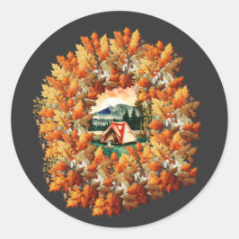 Herfstcamping: een gezellige ontsnapping naar de N Ronde Sticker