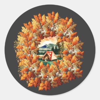 Herfstcamping: een gezellige ontsnapping naar de N Ronde Sticker