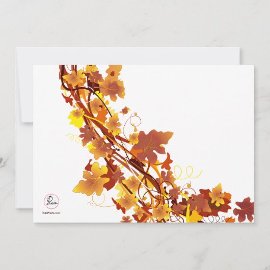 Herfstcascade Sla de datum op aankondiging (Achterkant)