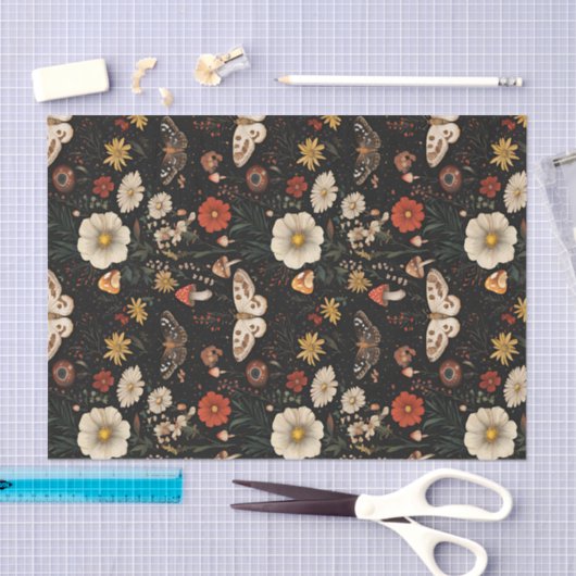 Herfstchampignons en bloemen Herfst Decoupage Tissuepapier (Craft)