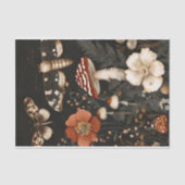 Herfstchampignons en bloemen Herfst Decoupage Tissuepapier (Voorkant)