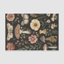 Herfstchampignons en bloemen Herfst Decoupage Tissuepapier