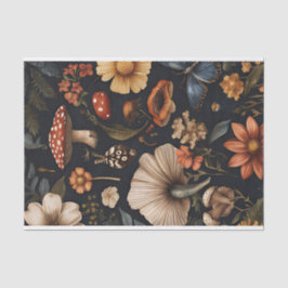 Herfstchampignons en bloemen Herfst Decoupage Tissuepapier