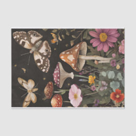 Herfstchampignons en bloemen Herfst Decoupage Tissuepapier