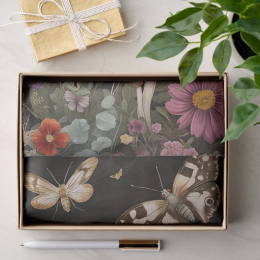 Herfstchampignons en bloemen Herfst Decoupage Tissuepapier (Geschenk)