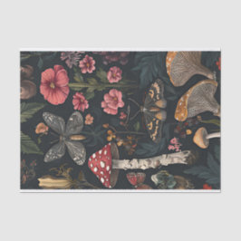 Herfstchampignons en bloemen Herfst Decoupage Tissuepapier