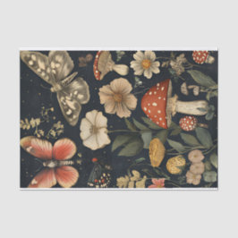 Herfstchampignons en bloemen Herfst Decoupage Tissuepapier