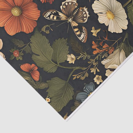 Herfstchampignons en bloemen Herfst Decoupage Tissuepapier (Detail)