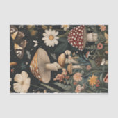 Herfstchampignons en bloemen Herfst Decoupage Tissuepapier (Voorkant)