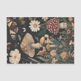 Herfstchampignons en bloemen Herfst Decoupage Tissuepapier