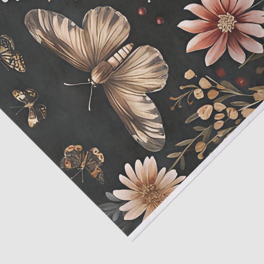 Herfstchampignons en bloemen Herfst Decoupage Tissuepapier (Detail)