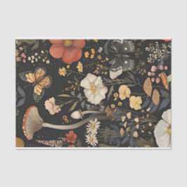 Herfstchampignons en bloemen Herfst Decoupage Tissuepapier