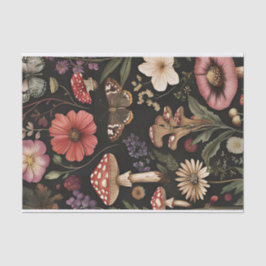 Herfstchampignons en bloemen Herfst Decoupage Tissuepapier