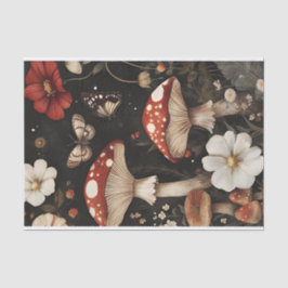 Herfstchampignons en bloemen Herfst Decoupage Tissuepapier