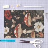 Herfstchampignons en bloemen Herfst Decoupage Tissuepapier (Craft)