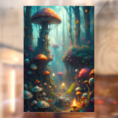 Herfstchampignonvenster vastklemmen raamsticker (Vel 2)