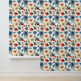 Herfstcharme: Rustieke Bloemen Behang