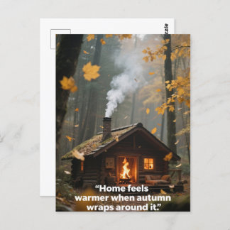 Herfstcitaten Bos Bomen laat wegen Briefkaart