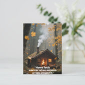 Herfstcitaten Bos Bomen laat wegen Briefkaart (Staand voorkant)