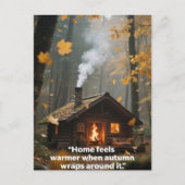 Herfstcitaten Bos Bomen laat wegen Briefkaart (Voorkant)