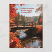 Herfstcitaten Bos Bomen laat wegen Briefkaart (Voorkant)