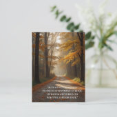 Herfstcitaten Bos Bomen laat wegen Briefkaart (Staand voorkant)