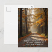 Herfstcitaten Bos Bomen laat wegen Briefkaart (Voorkant / Achterkant)
