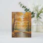 Herfstcitaten Bos Bomen laat wegen Briefkaart (Staand voorkant)