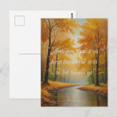 Herfstcitaten Bos Bomen laat wegen Briefkaart (Voorkant / Achterkant)