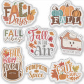 Herfstcitaten, Pumpkin Spice set van 8 Sticker (Voorkant)