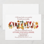 Herfstcocktails en diner kaart (Voorkant / Achterkant)