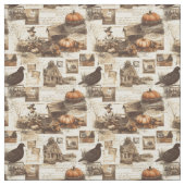  herfstcollage | Rustic Sepia Ephemera Stof (Swatch)