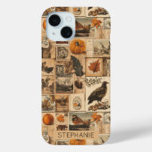 herfstcollagepatroon | Rustic Ephemera Case-Mate iPhone Case (Achterkant)