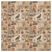  herfstcollagepatroon | Rustic Ephemera Stof (Swatch)