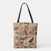  herfstcollagepatroon | Rustic Ephemera Tote Bag (Achterkant)